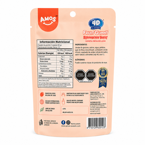 Amos 4D Gummy · Fresa