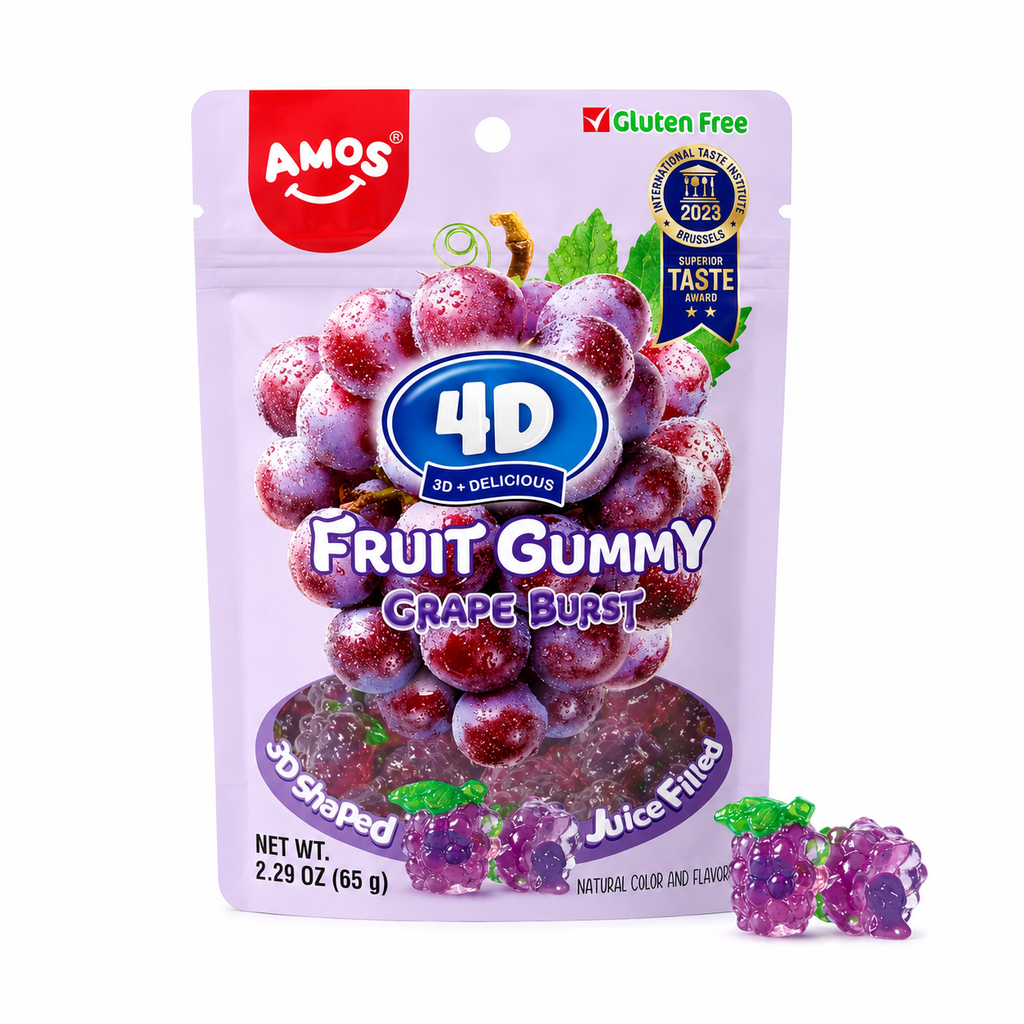 Amos 4D Gummy · Uva