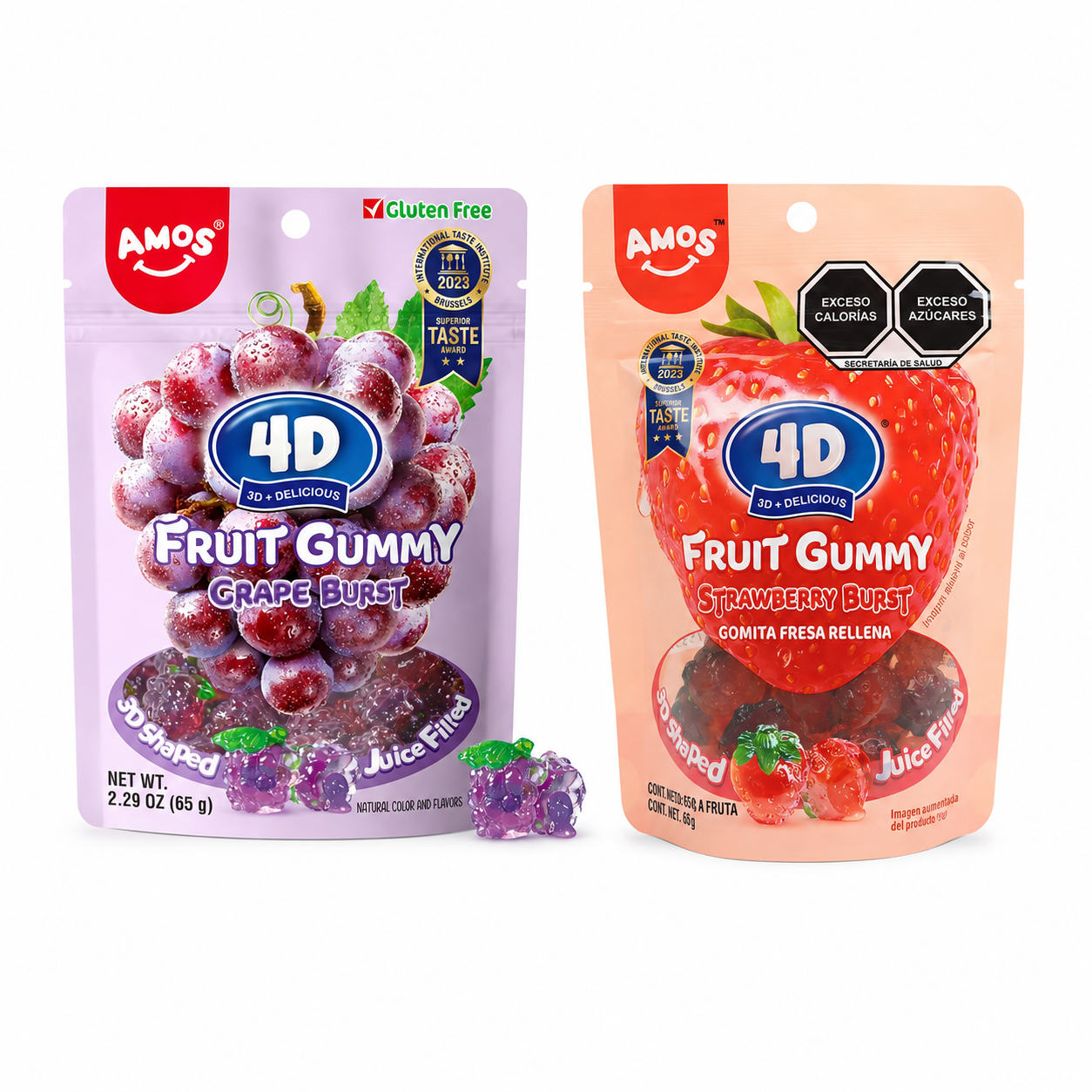 Amos 4D Gummy · Fresa