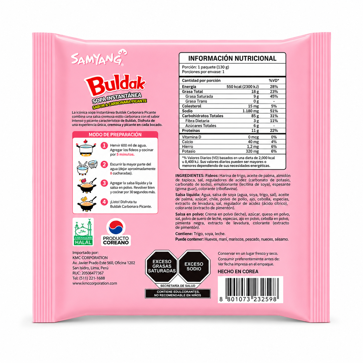 Buldak · Carbonara · Cremoso