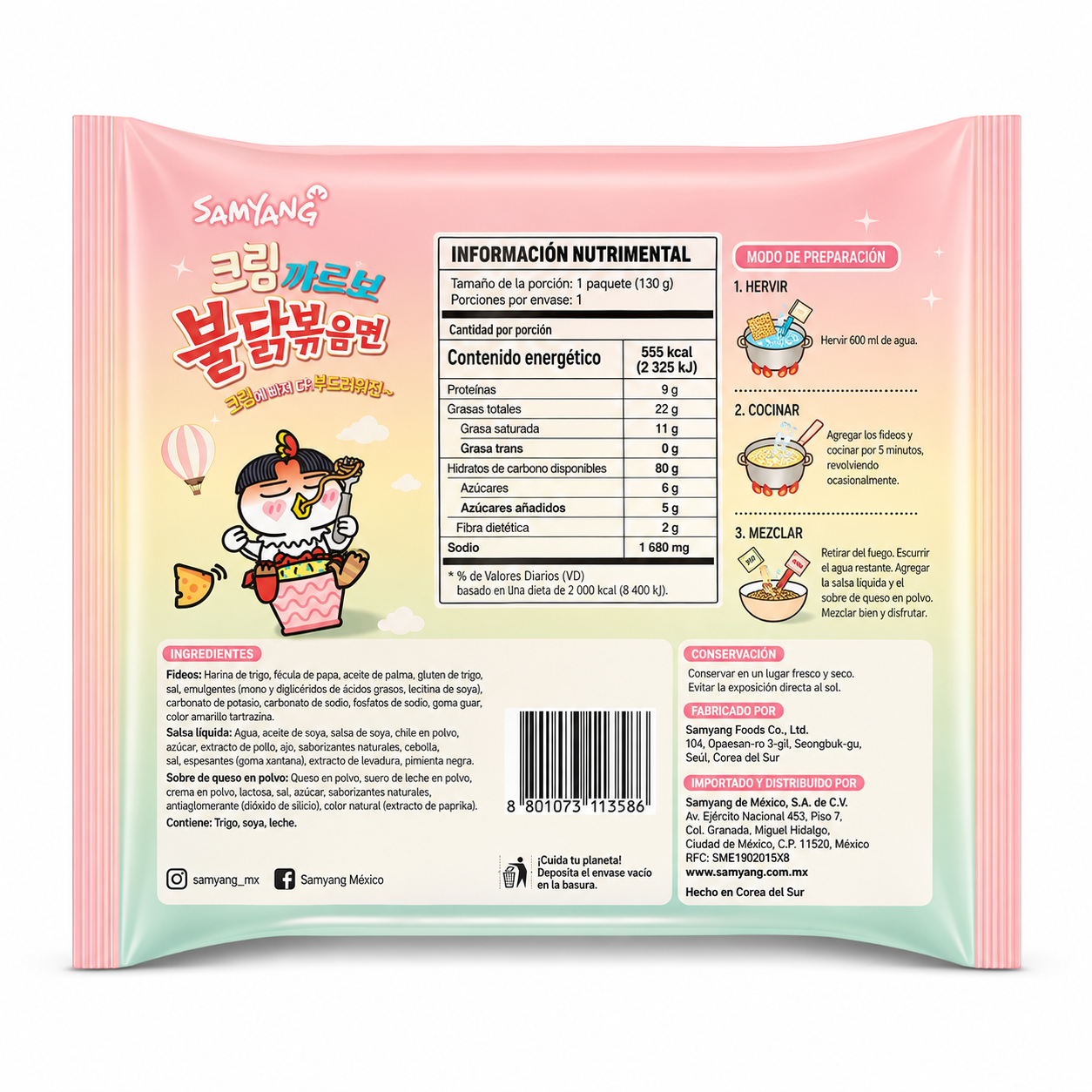 Buldak · Creamy Carbonara · Extra Cremoso