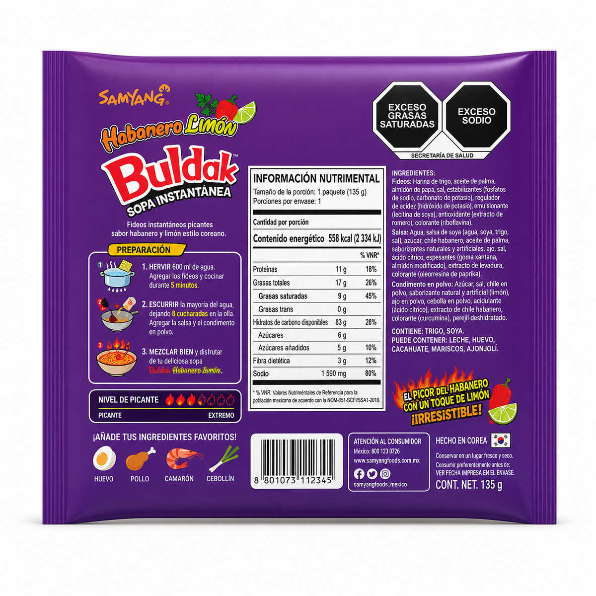 Buldak · Habanero · Picante Intenso