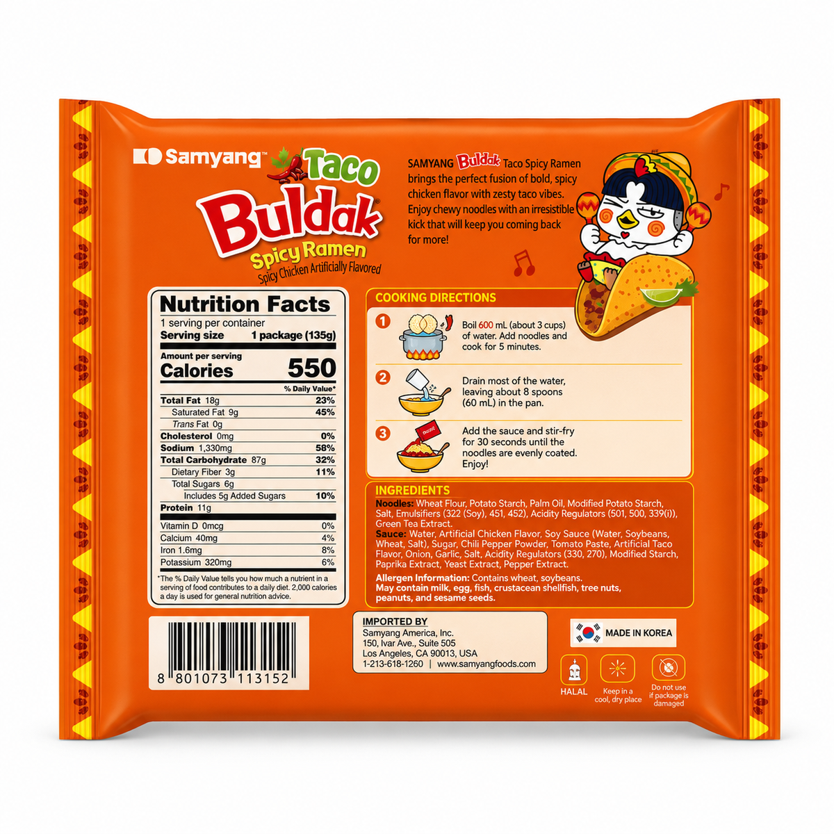 Buldak · Taco · Picante Especiado