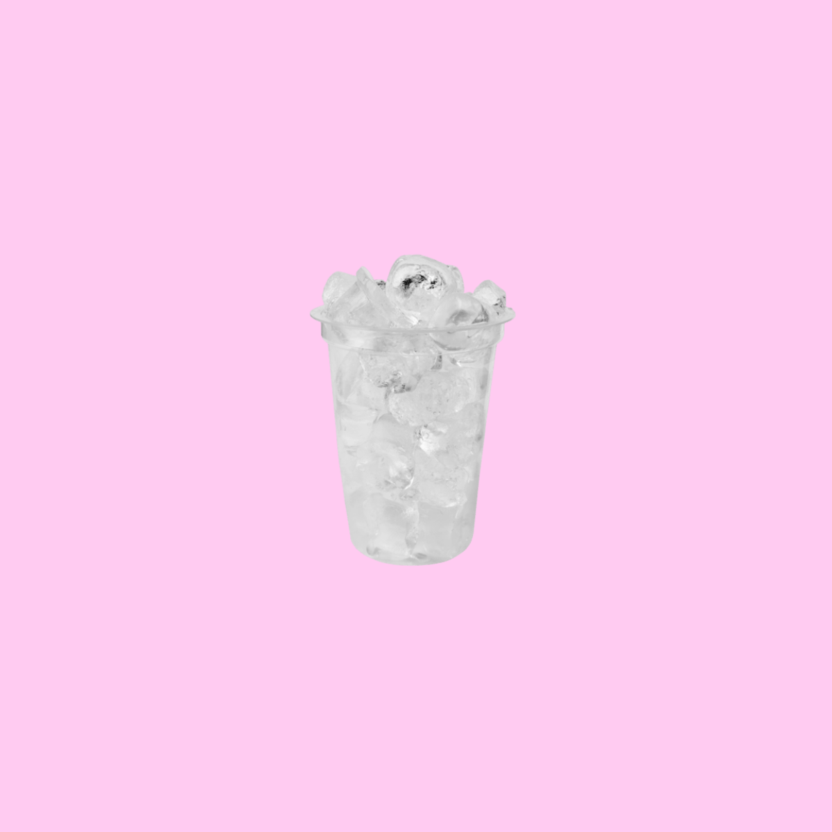 Vaso con hielo