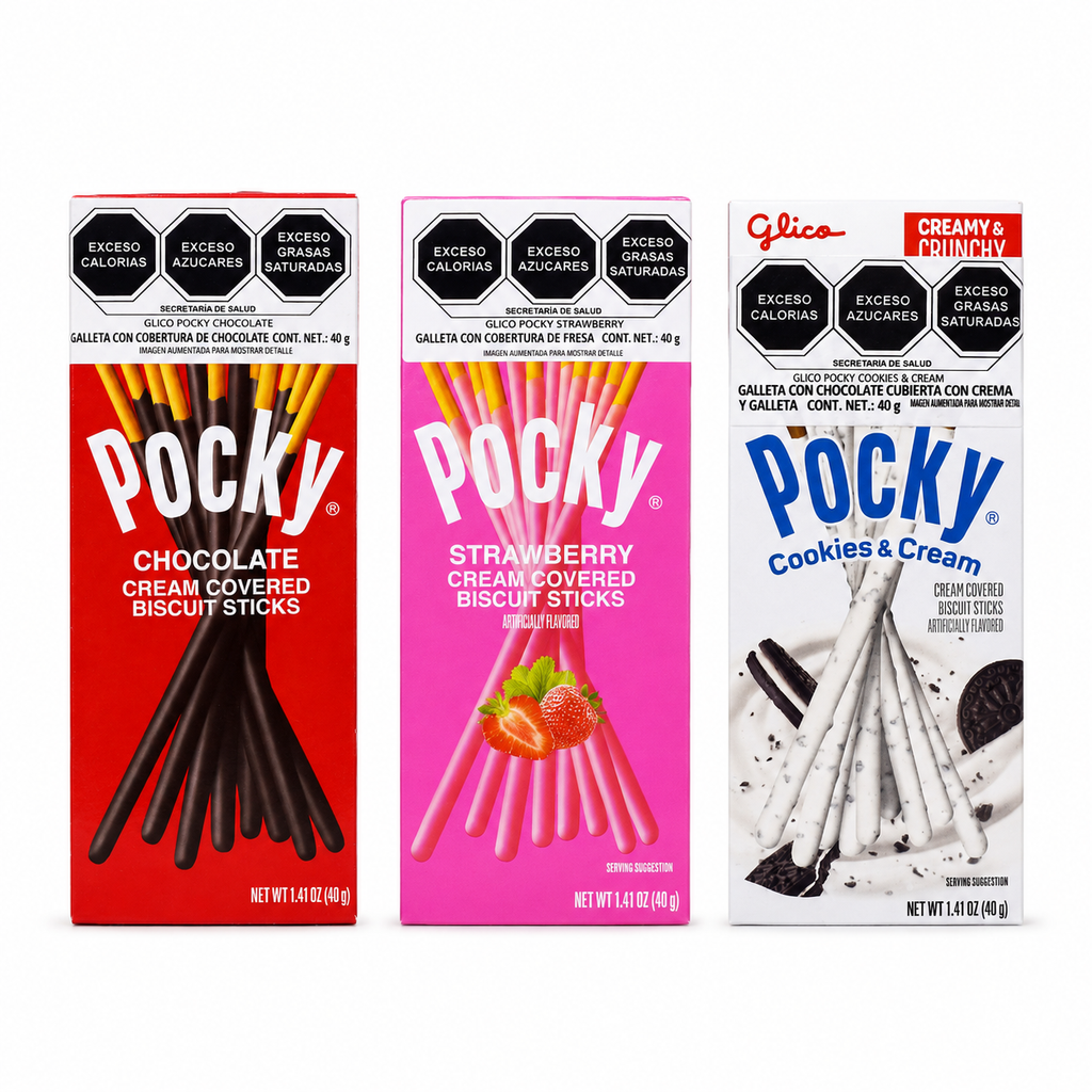 Pocky · Fresa · Cubierta Cremosa