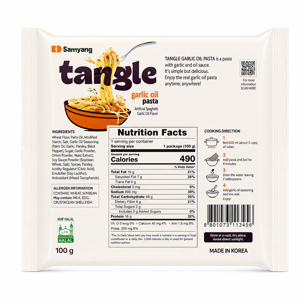 Pasta Tangle · Garlic Oil · Aceite de Ajo