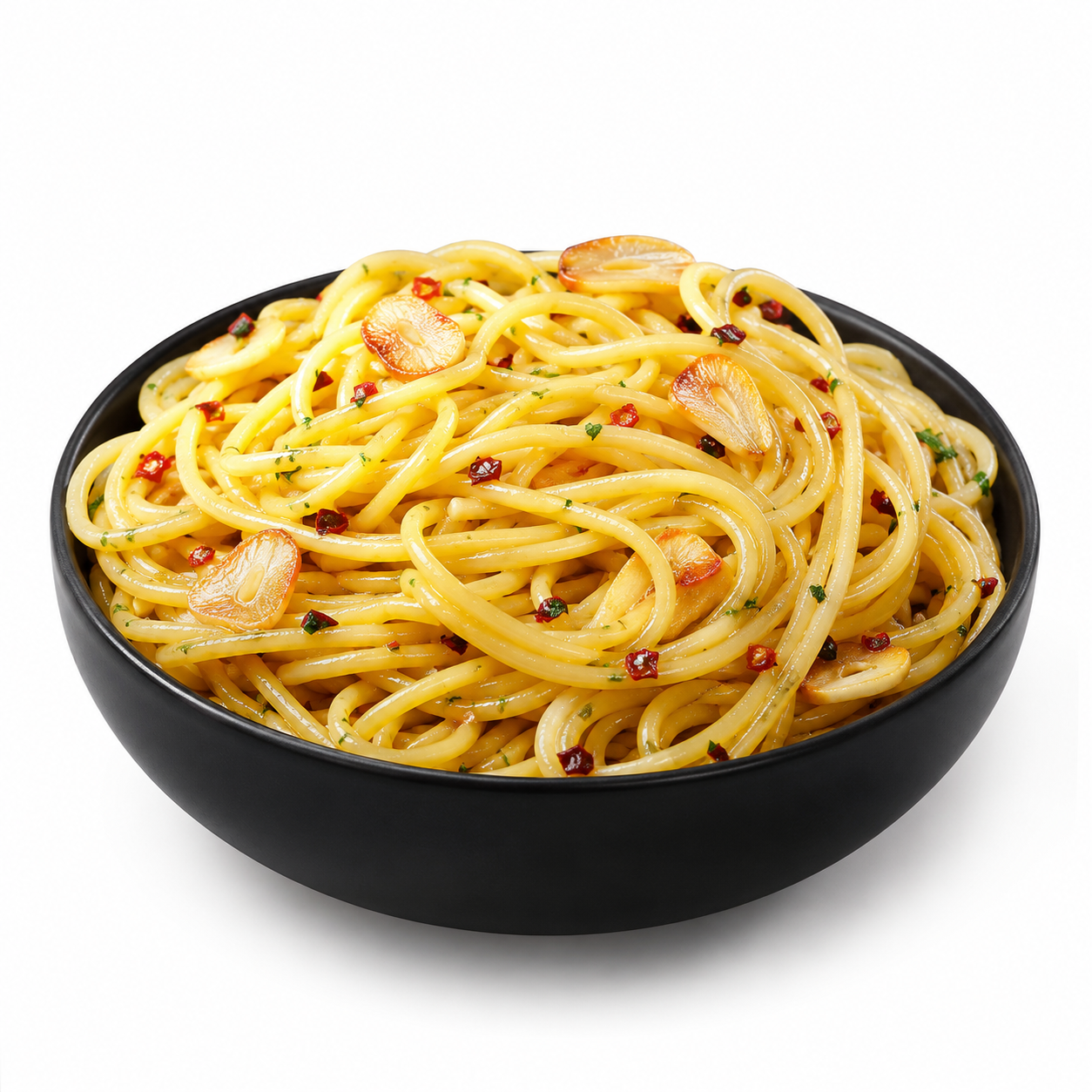 Pasta Tangle · Garlic Oil · Aceite de Ajo