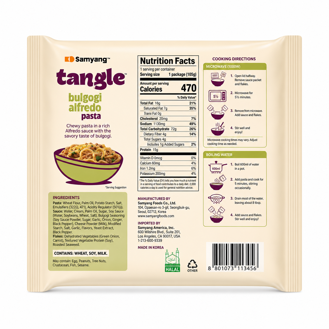 Pasta Tangle · Alfredo Bulgogi · Cremoso Salado