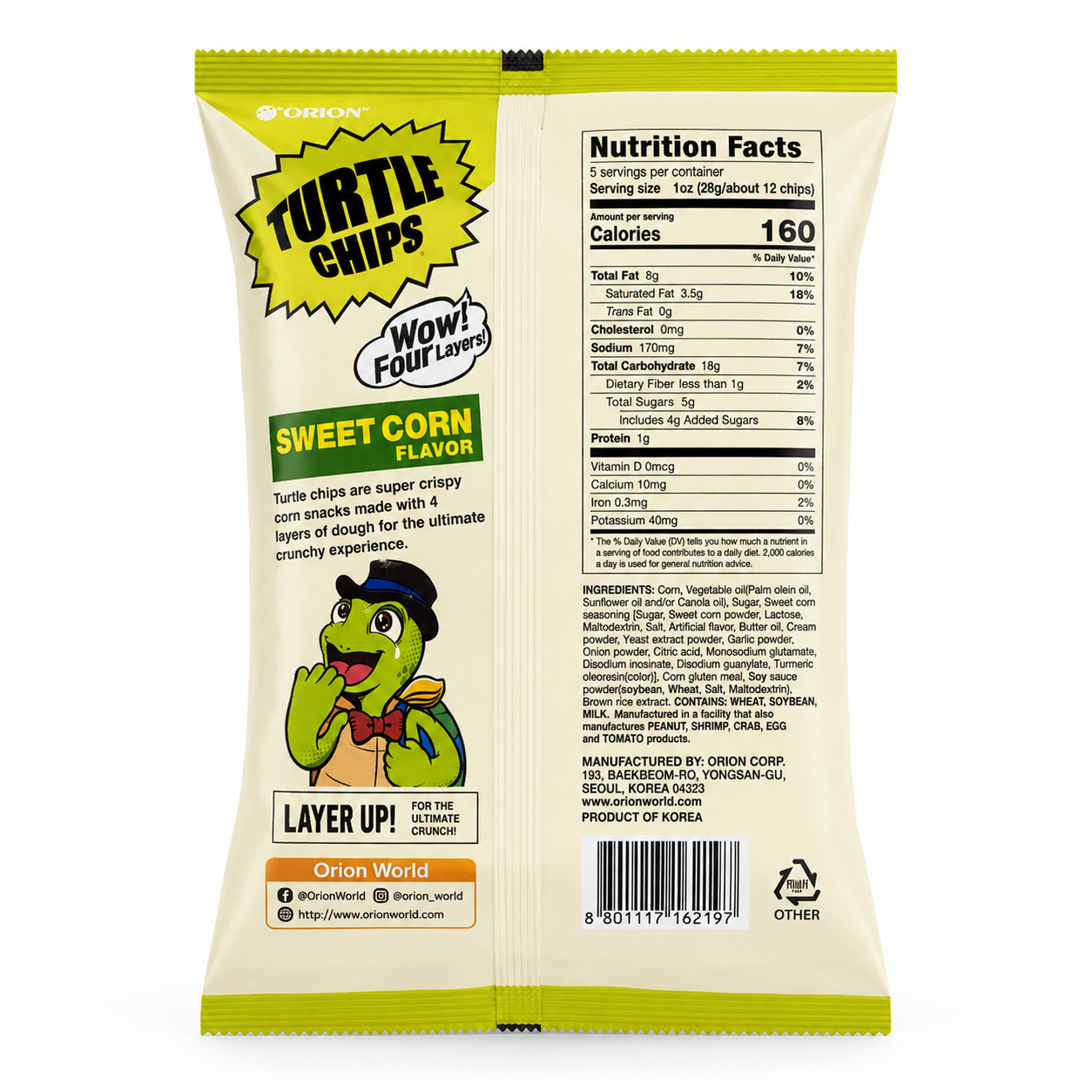 Big Turtle Chips · Elote Dulce · Crujiente Dulce