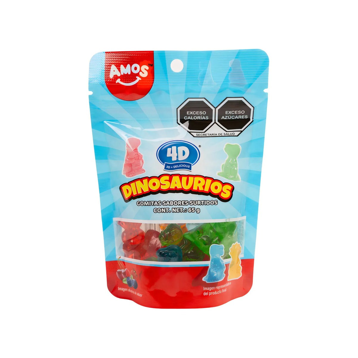 Gomitas Dinosaurio Amos 4D Gummy 65g